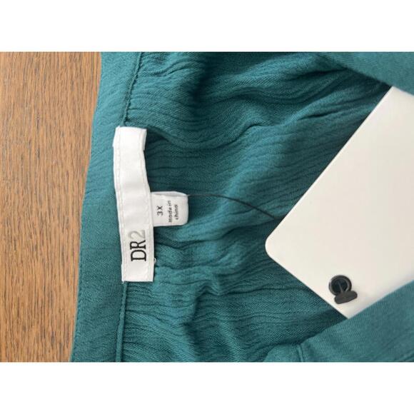 DR2 Women's Teal Blouse with Lace Details - Size 3X - Picture 3 of 6